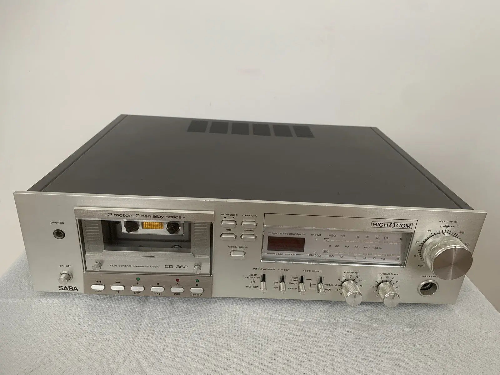 Saba CD 362 Kassettendeck Tape Deck Retro Vintage Silber