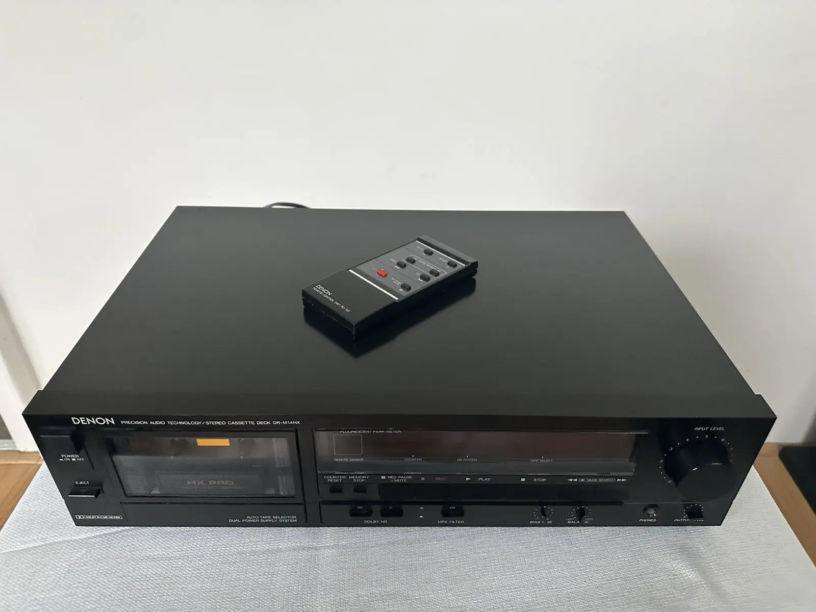 Denon DR-M14HX Kassettendeck Tape Deck Schwarz Mit FB Vintage Retro