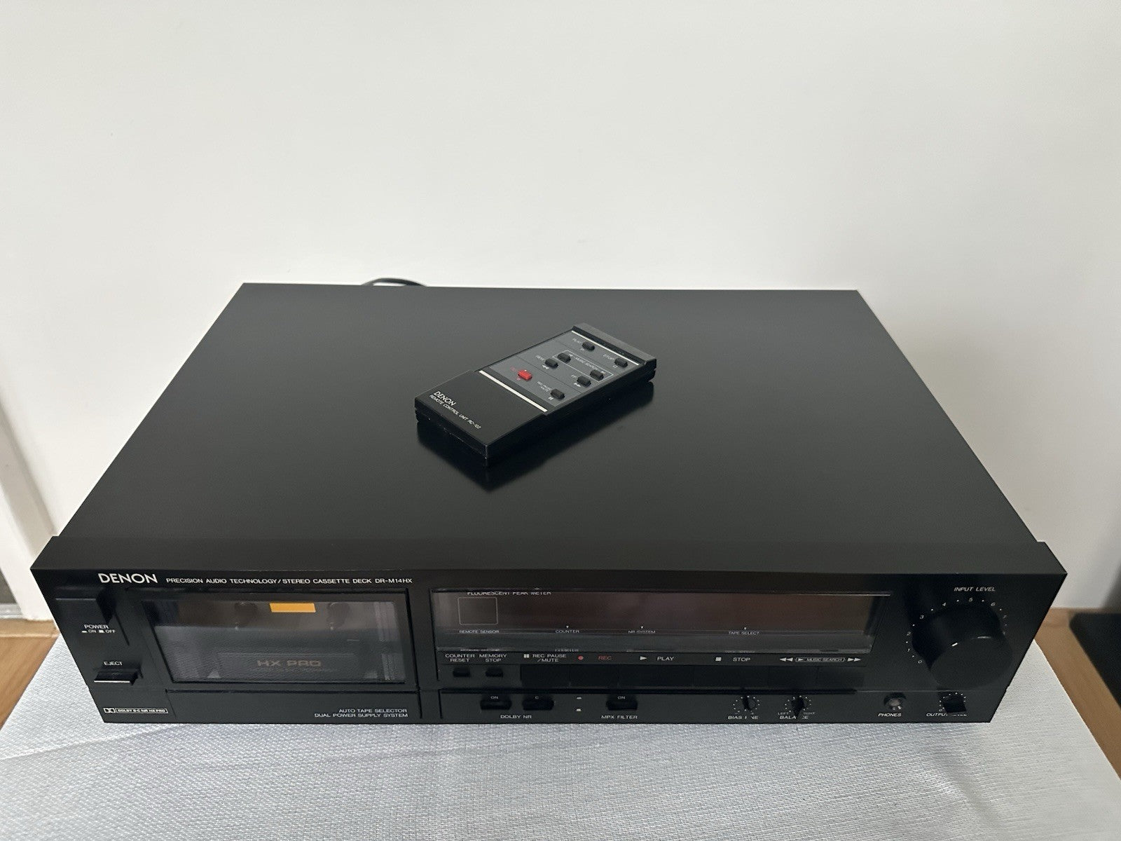 Denon DR-M14HX Kassettendeck Tape Deck Schwarz Mit FB Vintage Retro
