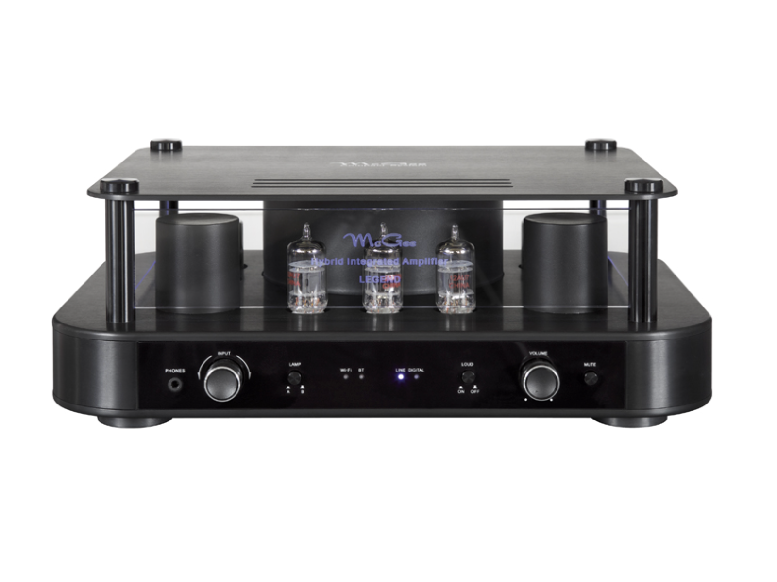McGee Legend Amplifier – Frontansicht mit Röhrenverstärker