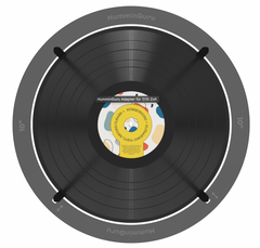 HumminGuru Ultraschall-Plattenwaschmaschine mit Adapter – 40 kHz Vinyl Reiniger mit Auto Clean & Dry (Grau)