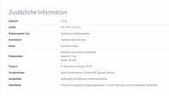 PE 2525 MKII Plattenspieler Record Player Perpetuum Ebner