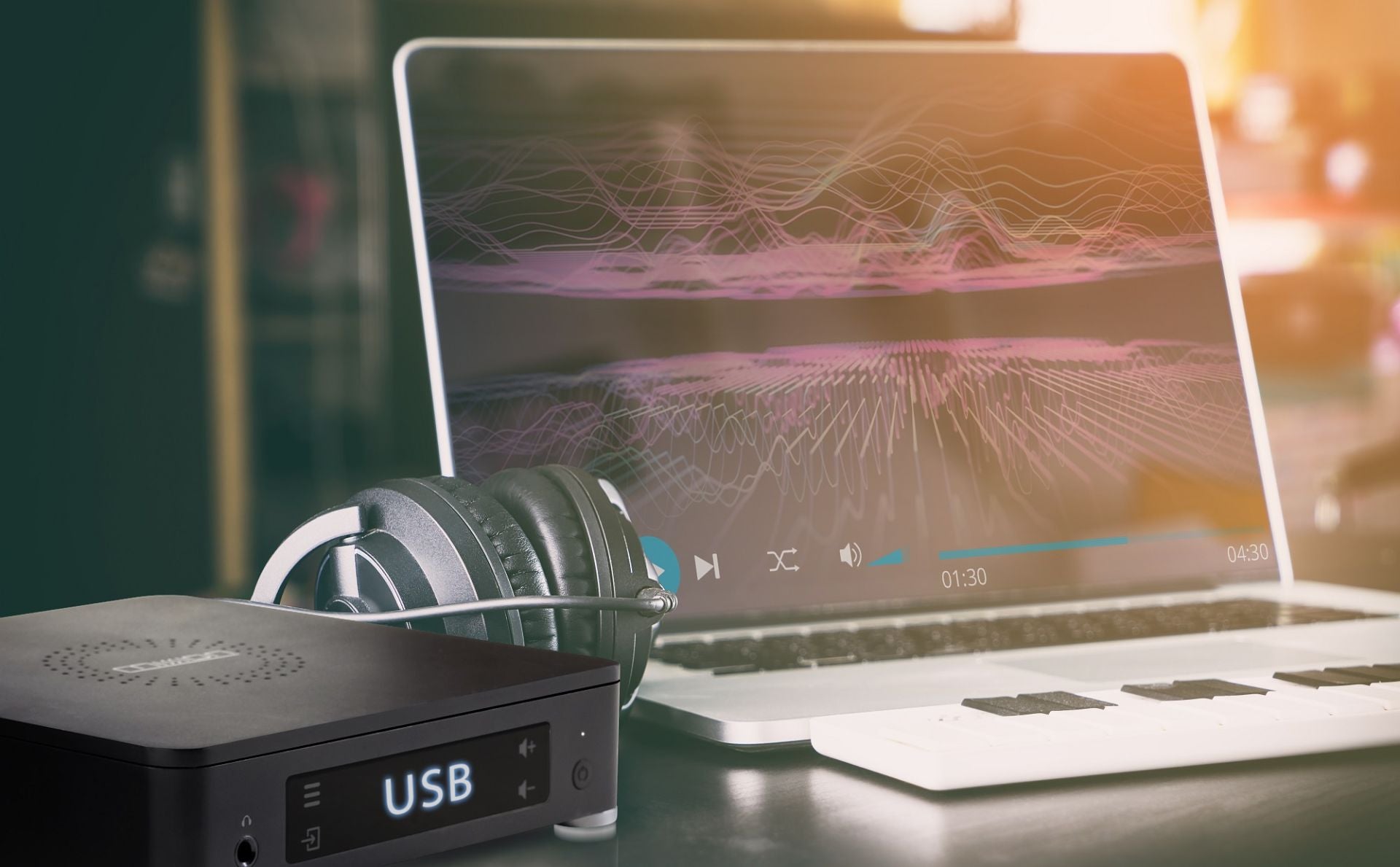 Mission LX-Connect DAC Lux High-End Wireless DAC & Hub Schwarz (HDMI, USB, Bluetooth, Roon-ready)