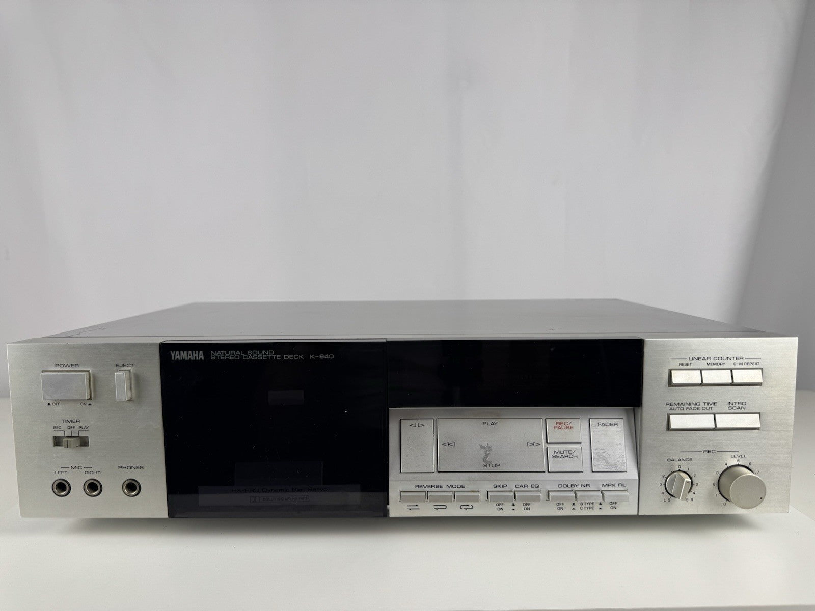 Yamaha K-640 Kassettendeck Tape Deck Silber Silver