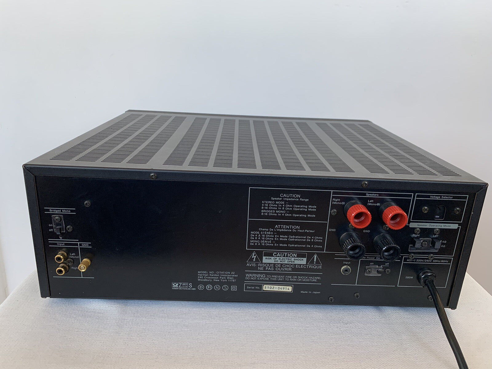 Harman Kardon Citation 22 Endstufe Power Amplifier Citation 21 Vorverstärker Pre