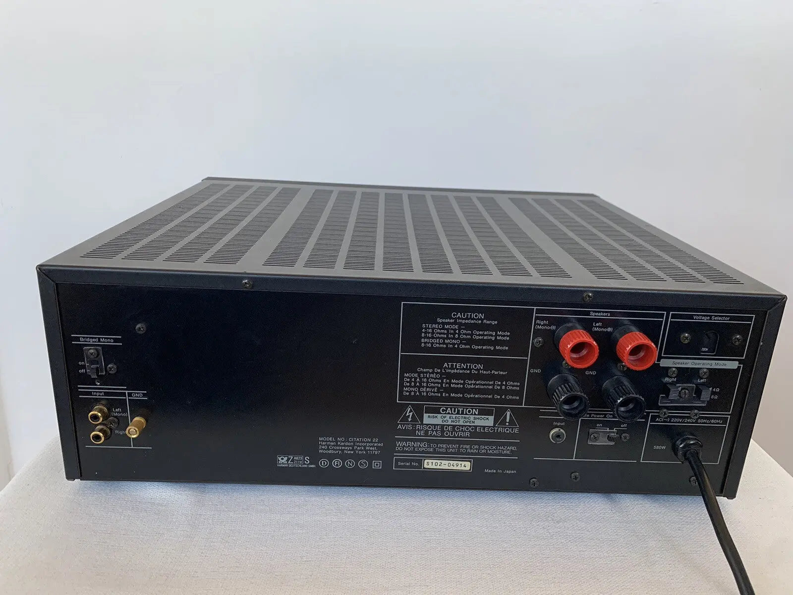 Harman Kardon Citation 22 Endstufe Power Amplifier Citation 21 Vorverstärker Pre