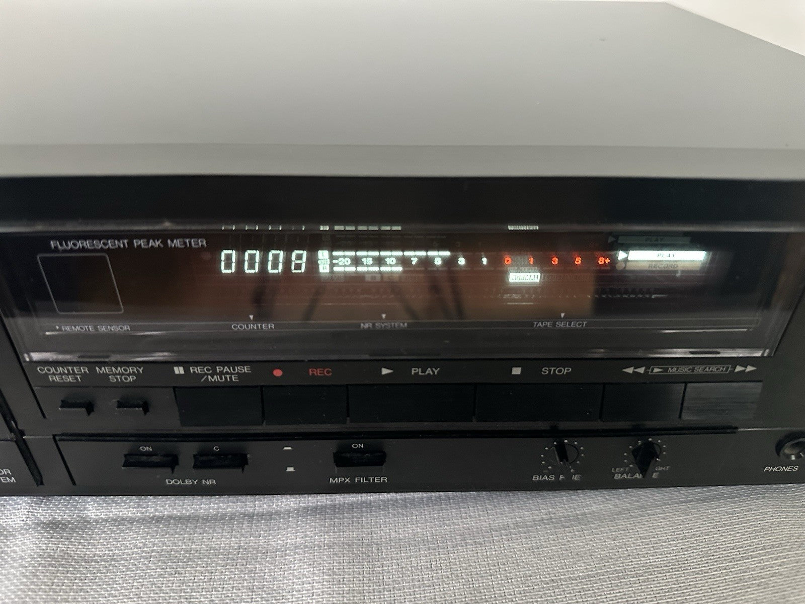 Denon DR-M14HX Kassettendeck Tape Deck Schwarz Mit FB Vintage Retro