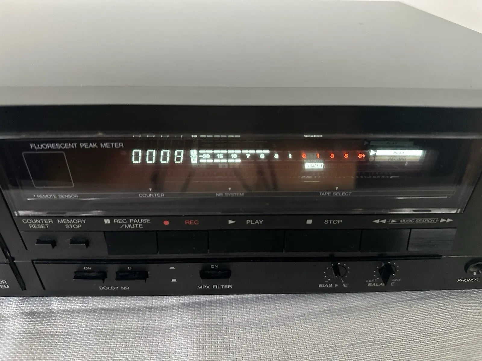 Denon DR-M14HX Kassettendeck Tape Deck Schwarz Mit FB Vintage Retro