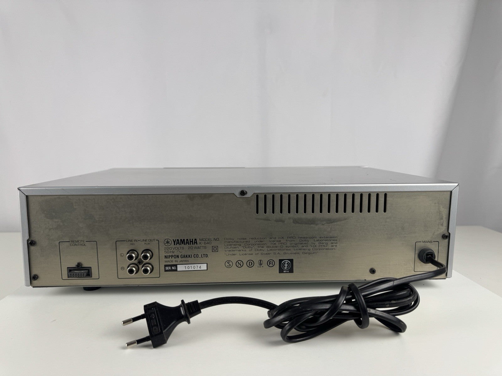 Yamaha K-640 Kassettendeck Tape Deck Silber Silver