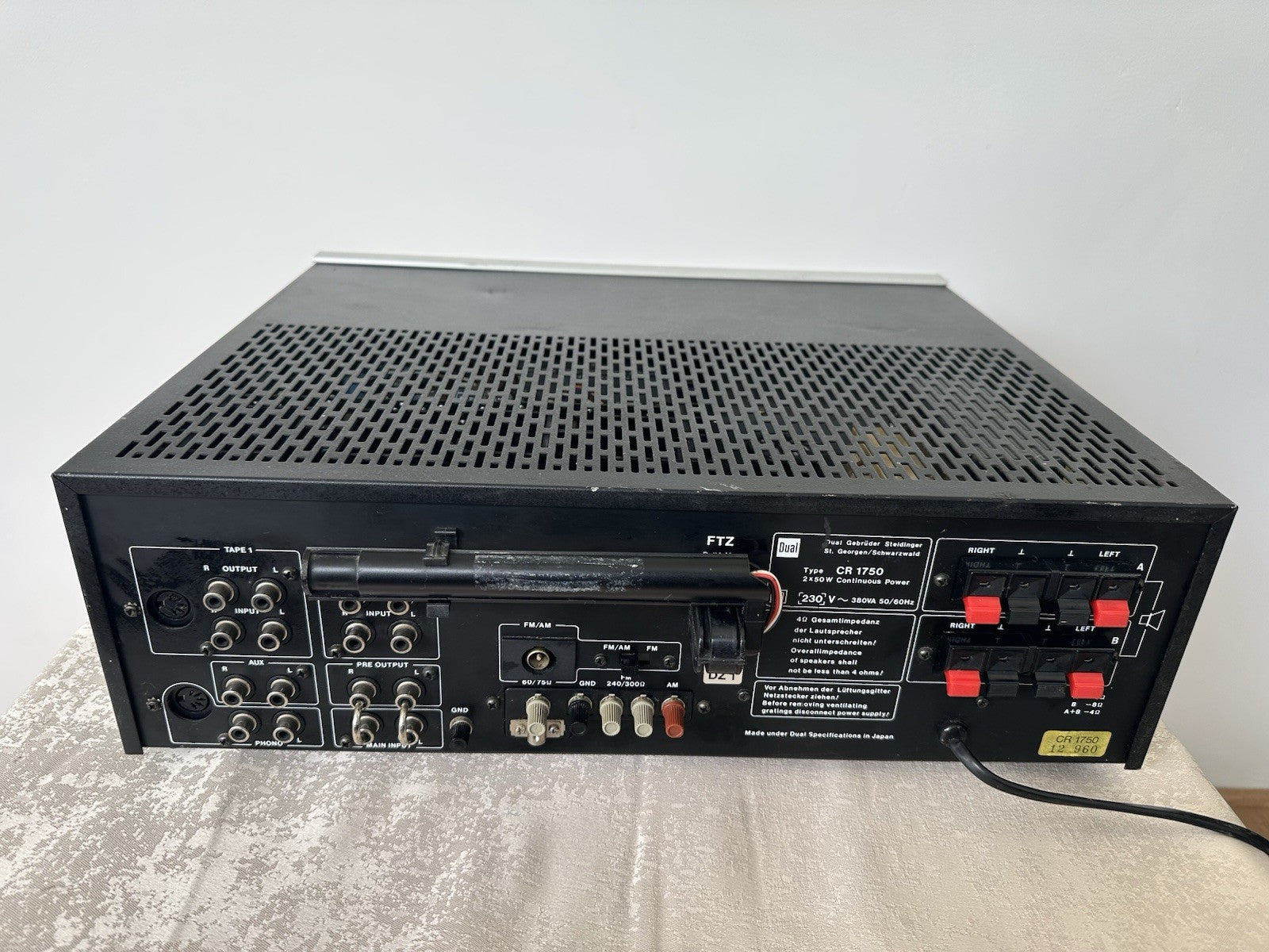 Dual CR 1750 Receiver Verstärker Silber Silver Vintage Retro