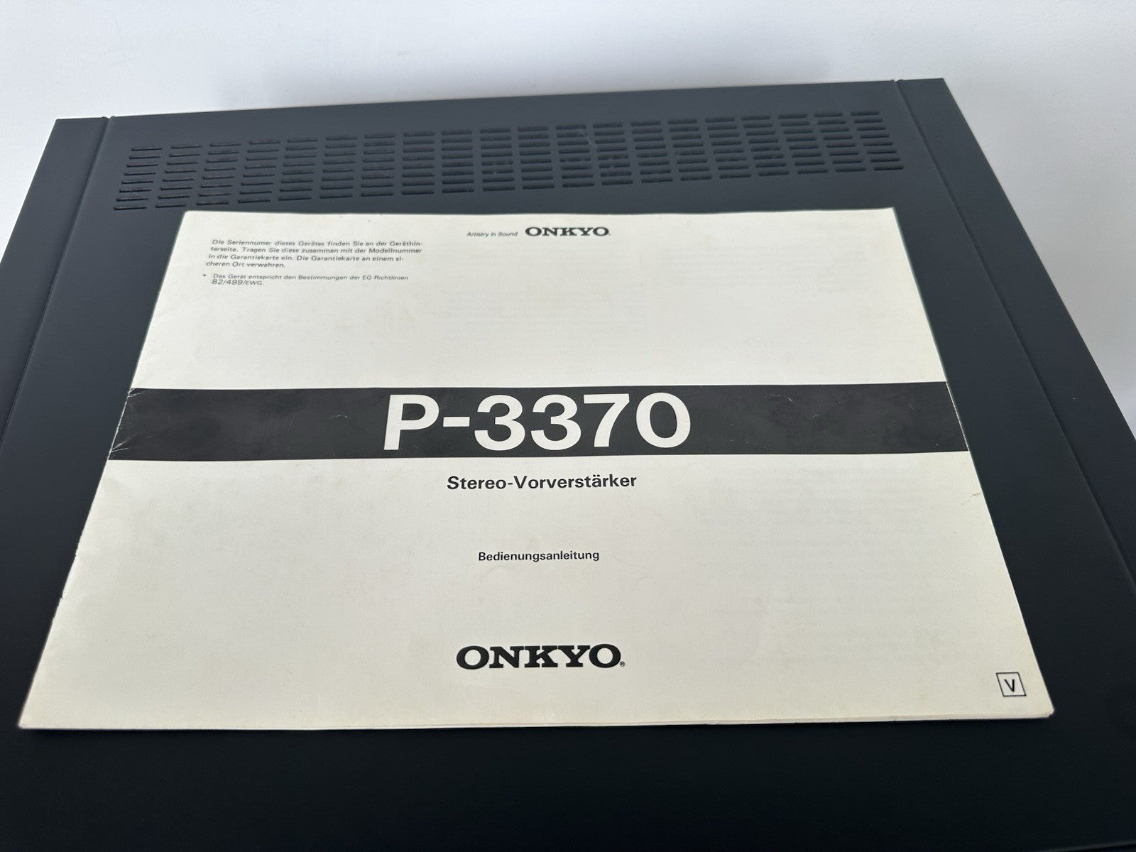 Onkyo P-3370 Vorverstärker Pre Amplifier Schwarz Mit Bedienungsanleitung