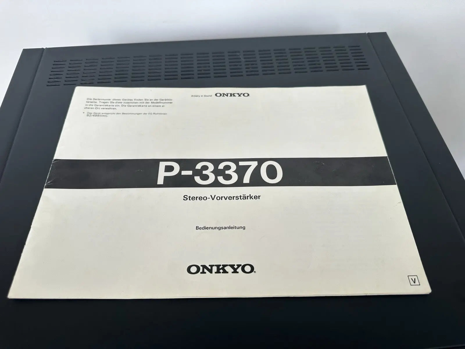 Onkyo P-3370 Vorverstärker Pre Amplifier Schwarz Mit Bedienungsanleitung