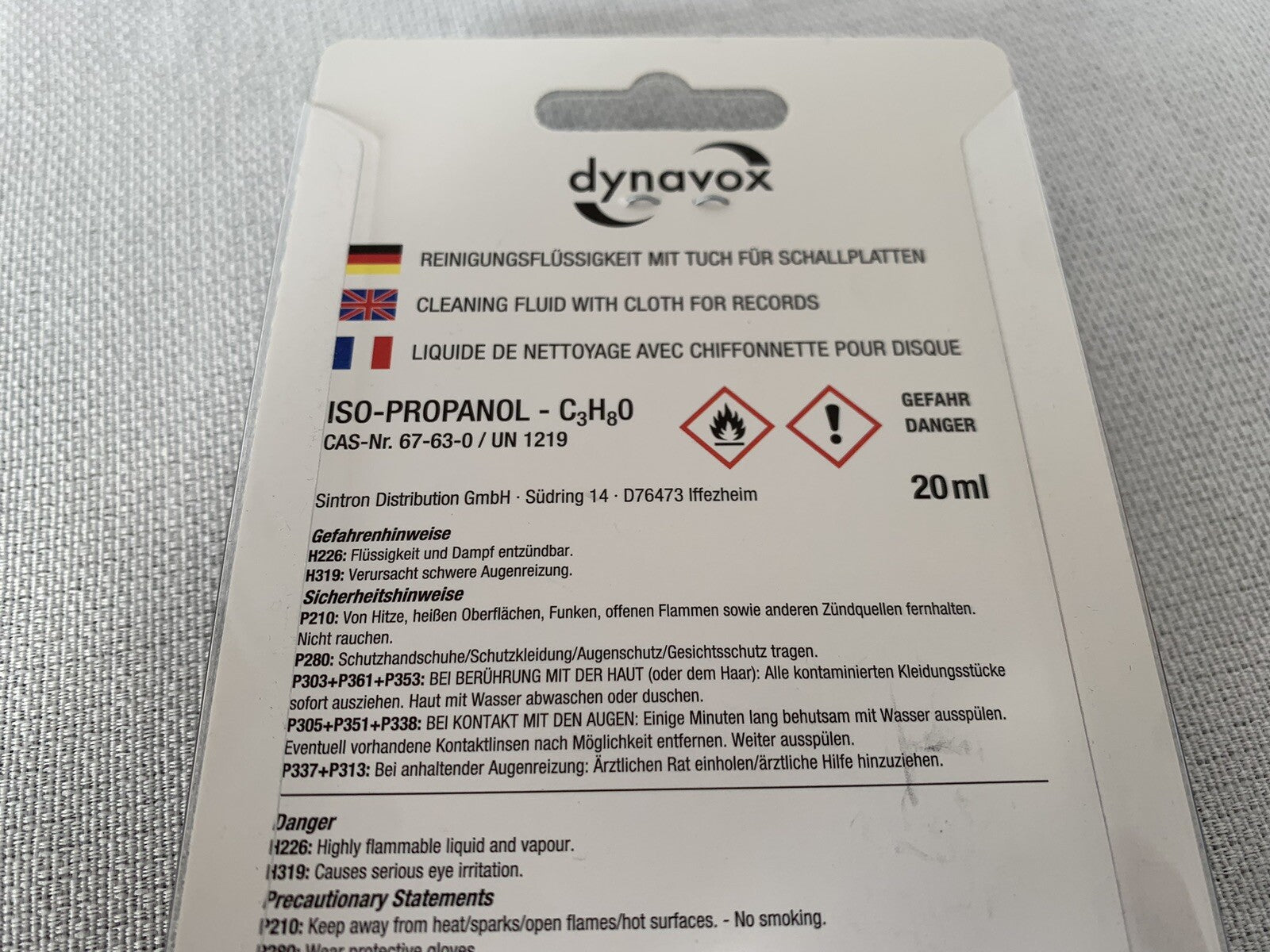Dynavox Nadelreiniger Reinigungsflüssigkeit Mit Bürste Stylus Cleaning Fluid