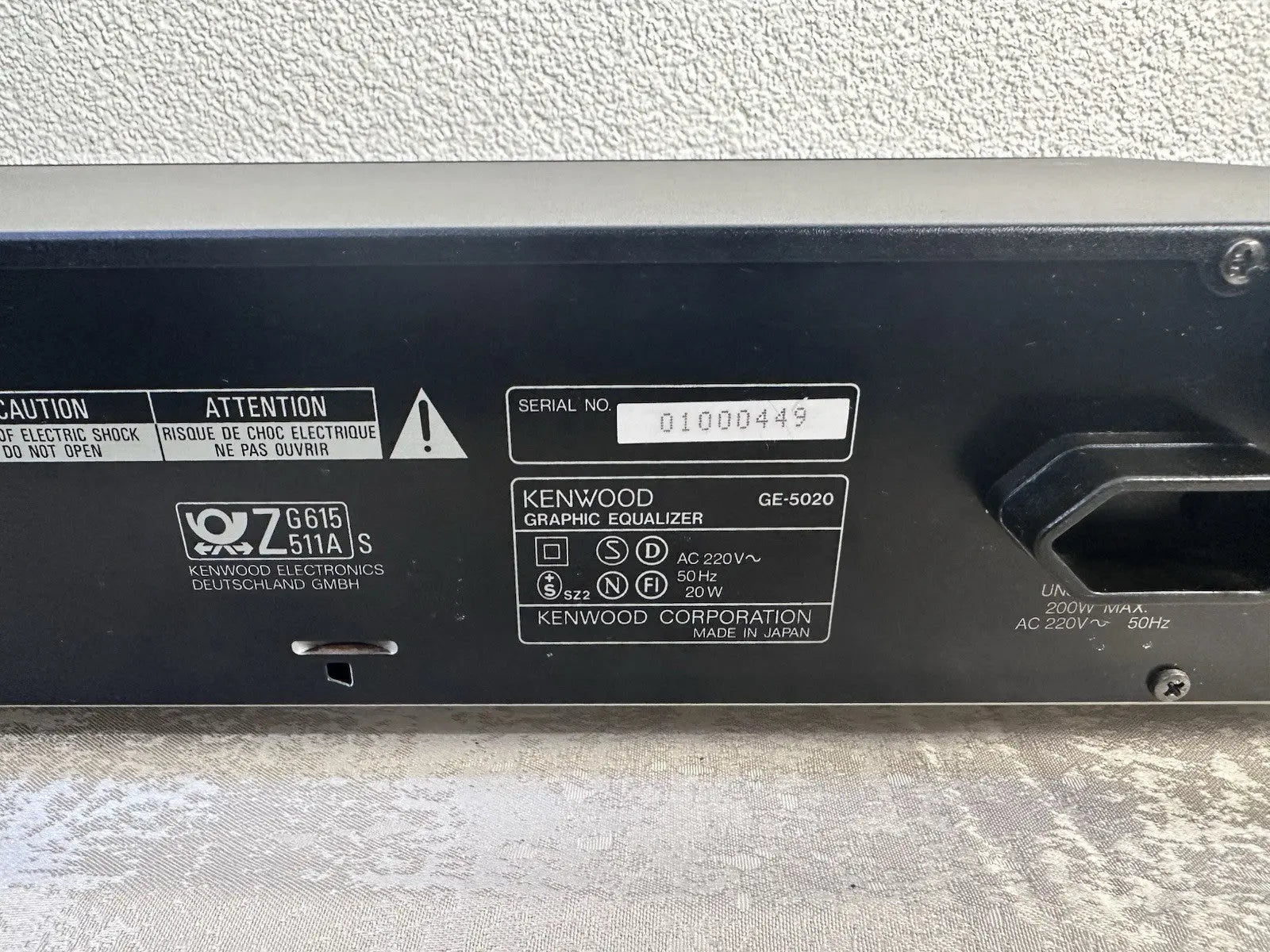 Kenwood GE-5020 Equalizer EQ Schwarz Black Vintage Retro