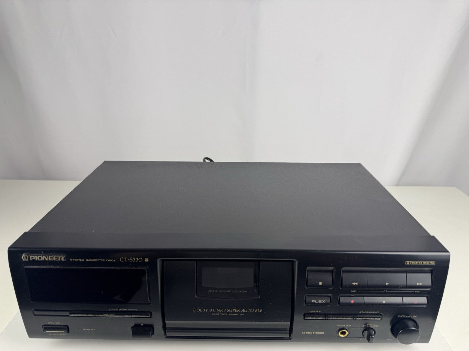 Pioneer CT-S330 Kassettendeck Tape Deck Schwarz Black Vintage Retro