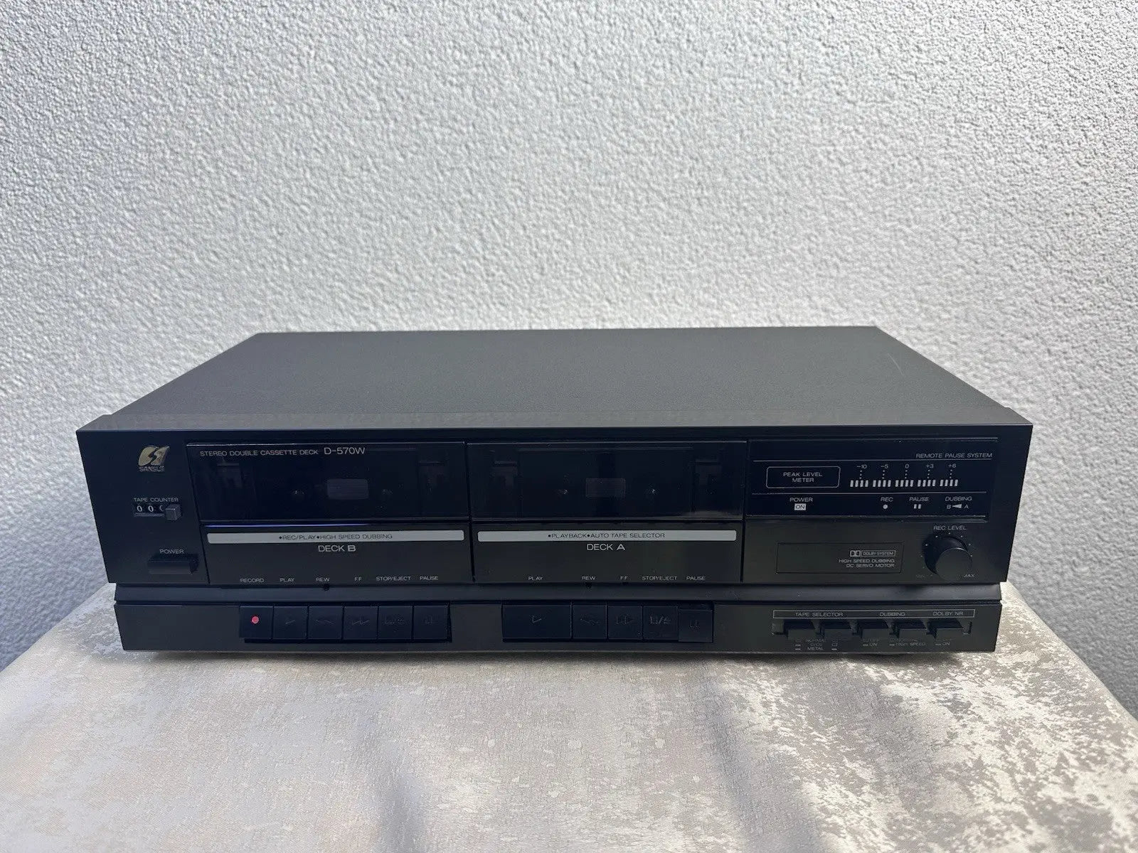 Sansui D-570W Kassettendeck Tape Deck Black Schwarz Vintage Retro