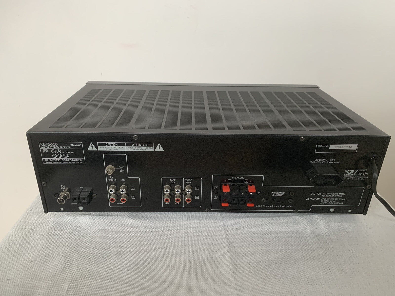 Kenwood KR-A4010 AV Receiver Vintage Retro Schwarz