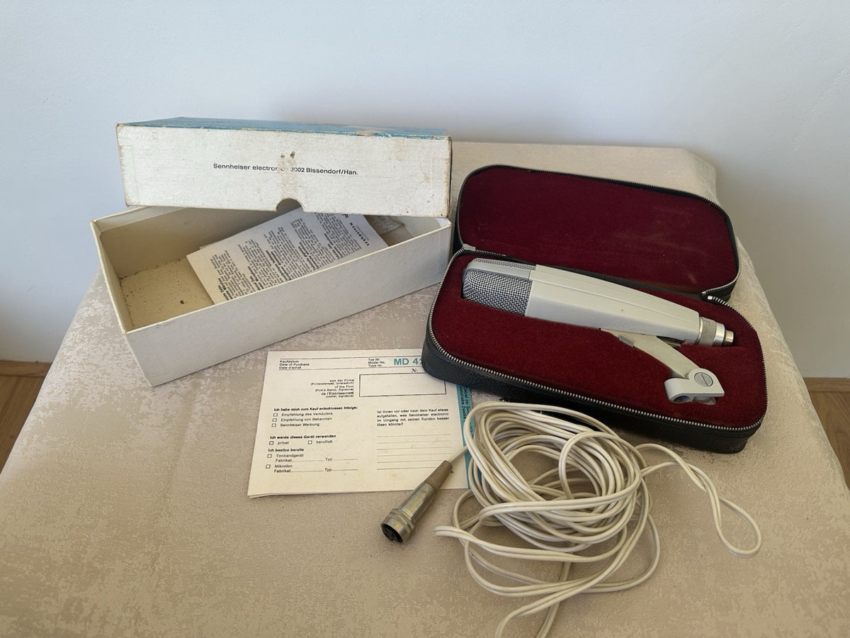 Sennheiser MD 421 N Mikrofon Microphone Mit OVP Retro Vintage