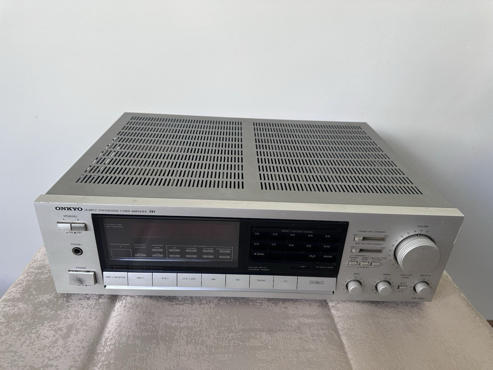 Onkyo TX-7540 Receiver Verstärker Silber Silver Vintage Retro