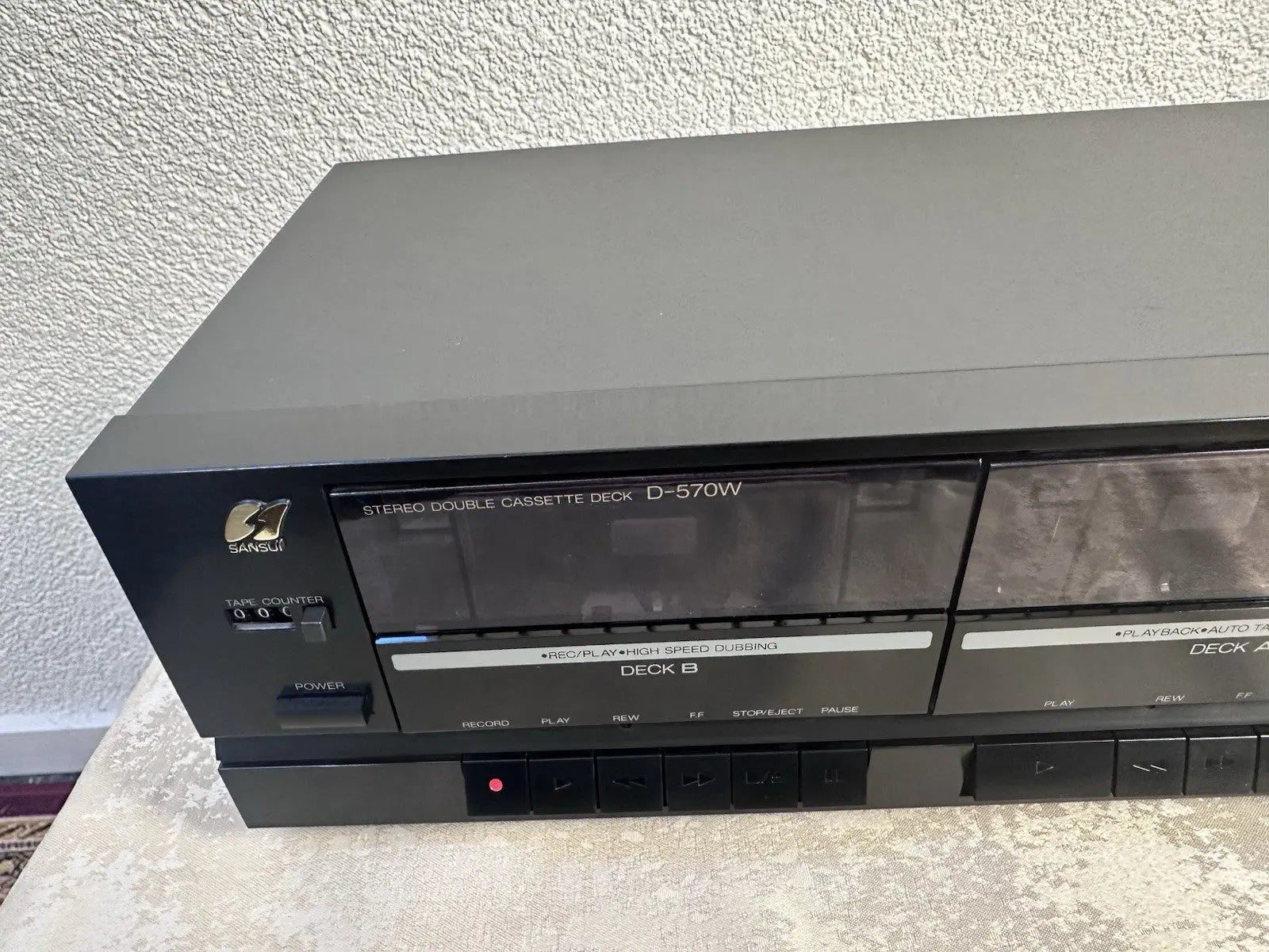 Sansui D-570W Kassettendeck Tape Deck Black Schwarz Vintage Retro