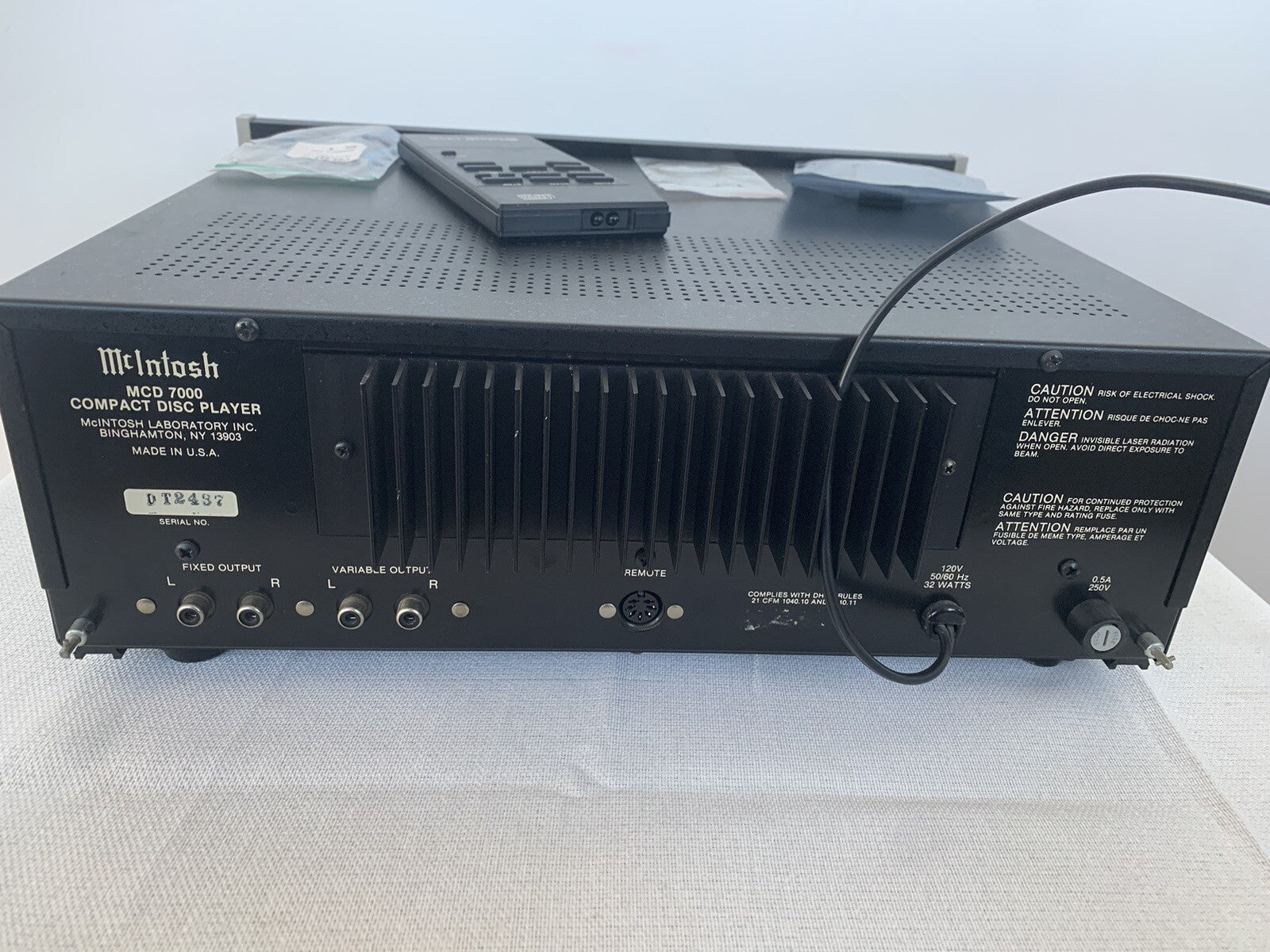 McIntosh MCD 7000 High End CD Spieler CD Player REVIDIERT! Vintage Retro Remote