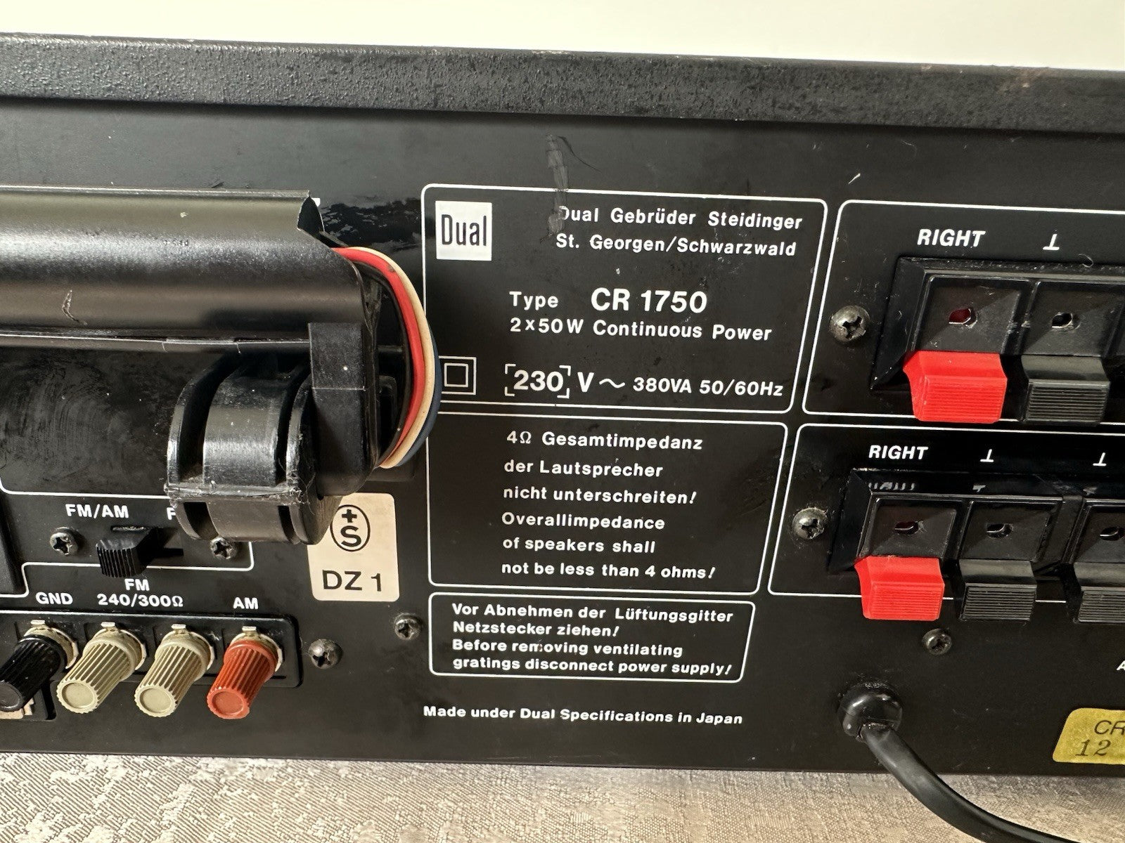 Dual CR 1750 Receiver Verstärker Silber Silver Vintage Retro