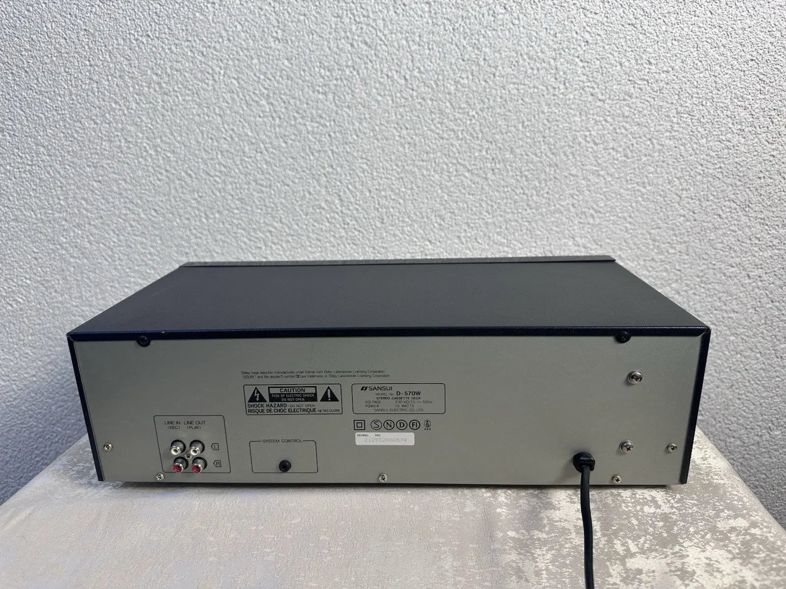 Sansui D-570W Kassettendeck Tape Deck Black Schwarz Vintage Retro