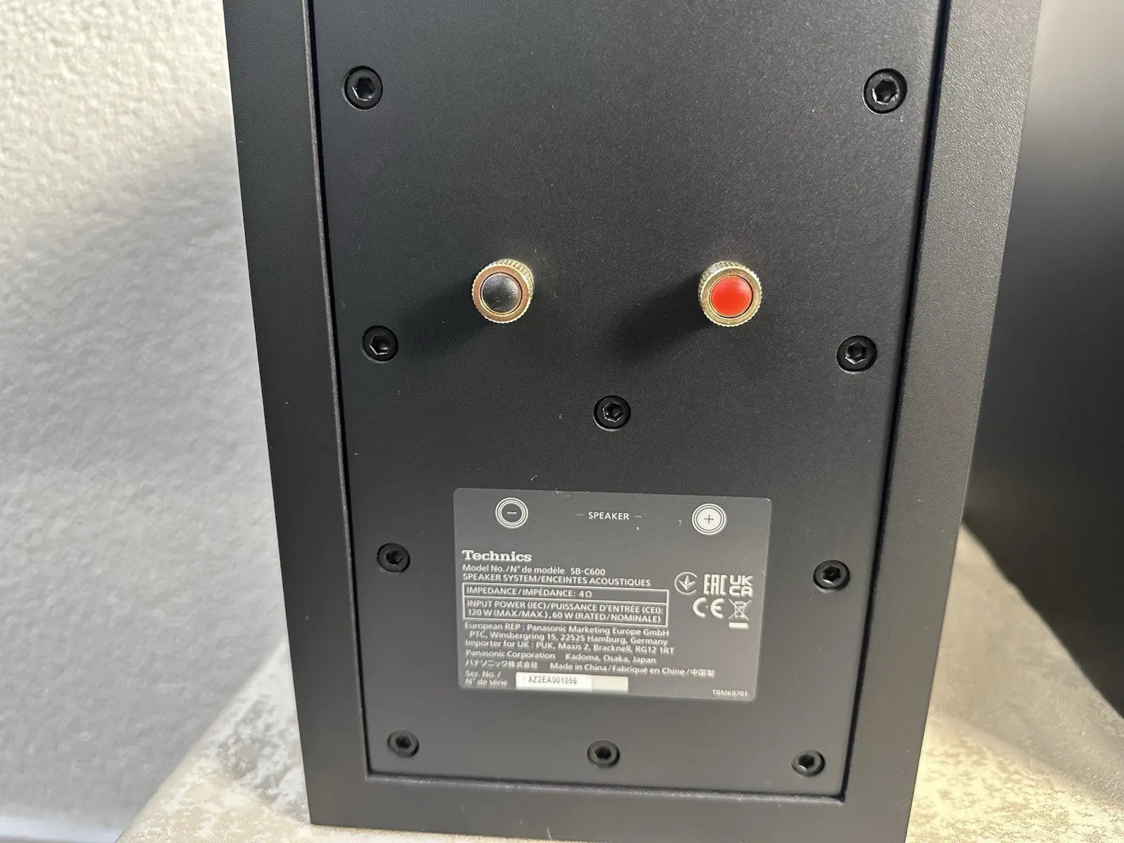 Technics SB-C600 Lautsprecher Speaker Schwarz Black