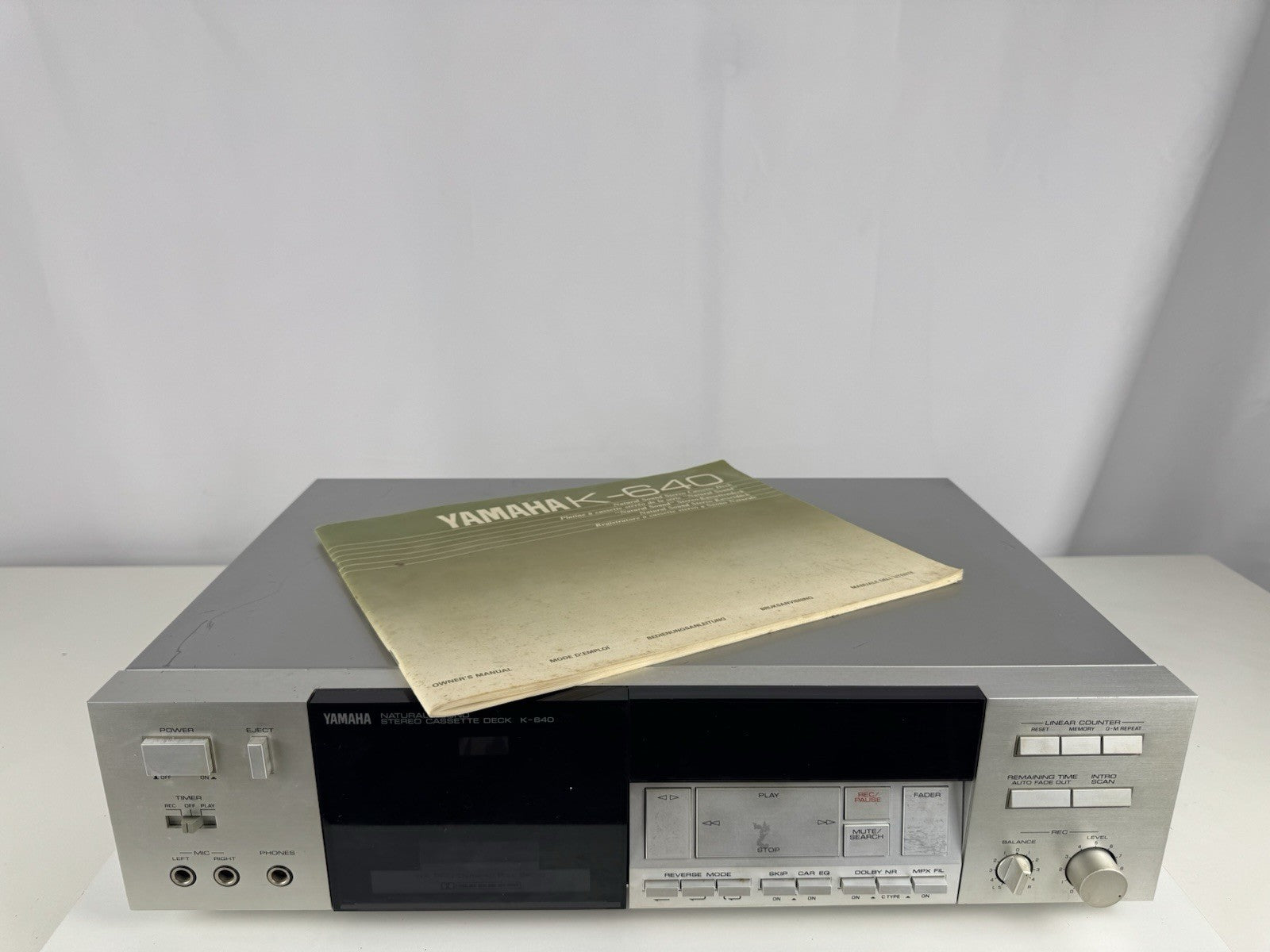 Yamaha K-640 Kassettendeck Tape Deck Silber Silver