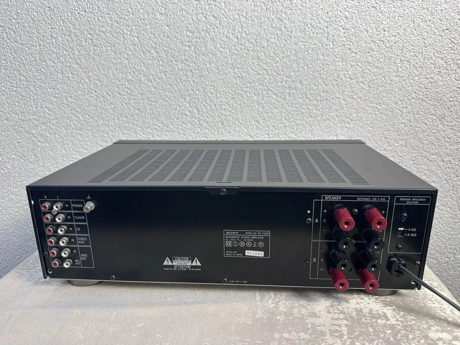 Sony TA-F120A Verstärker Amplifier black Schwarz Vintage Retro