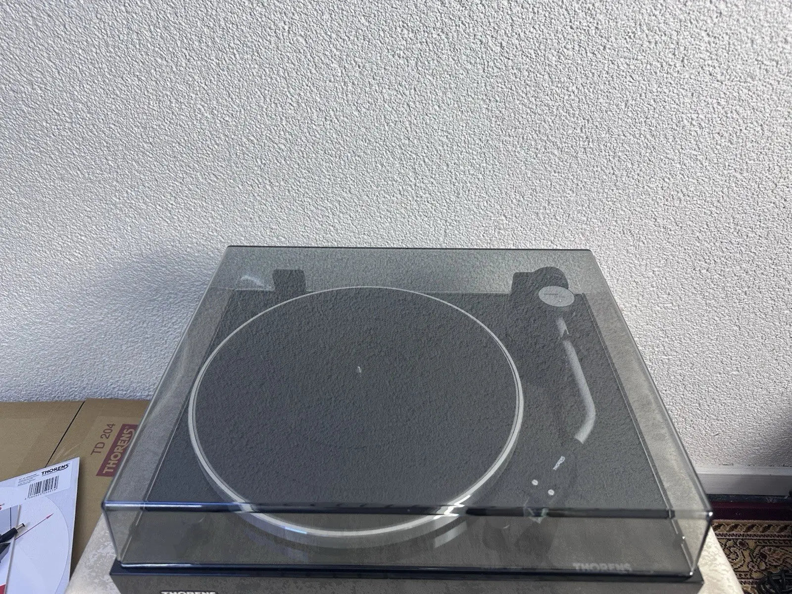 Thorens TD 204 Plattenspieler Record Player Mit Zubehör / OVP Schwarz Black