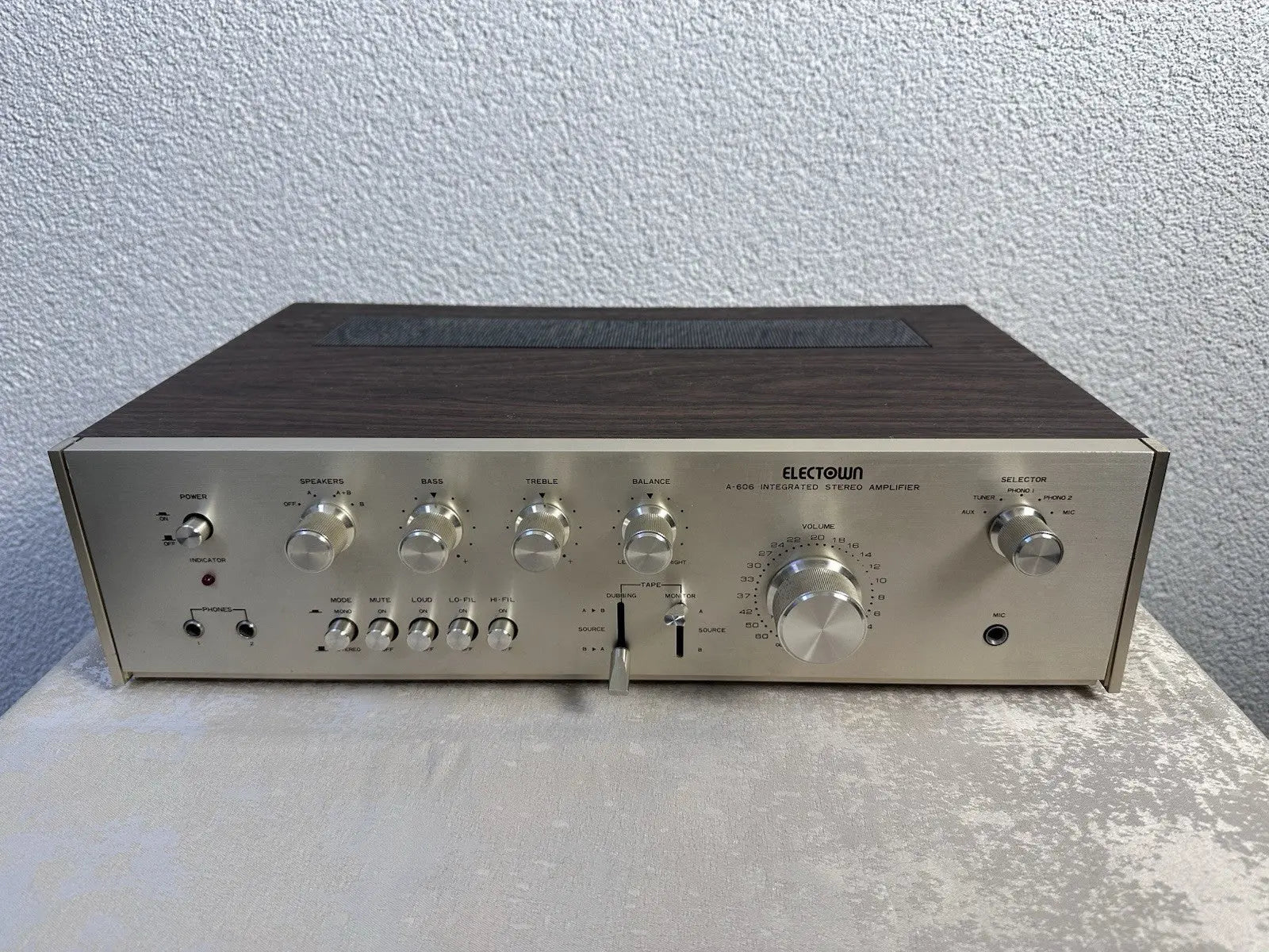 Electown A-606 Verstärker Amplifier Vintage Retro Woodcase
