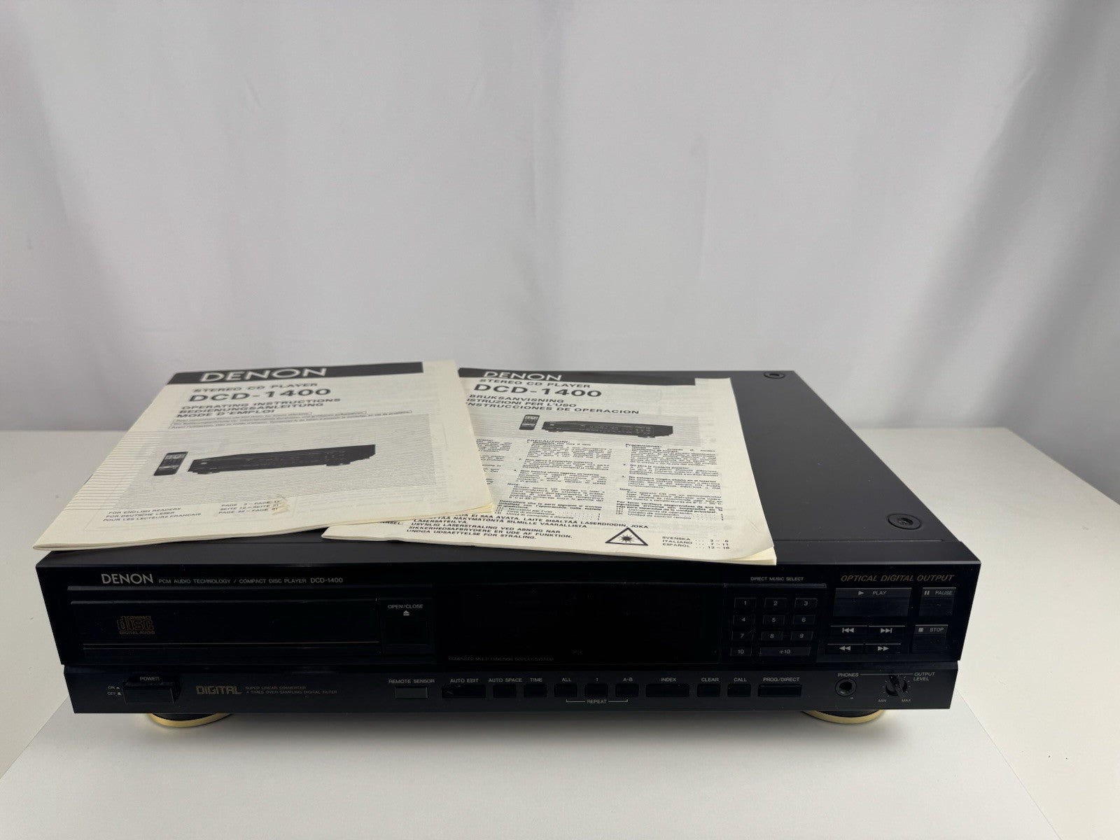 Denon DCD-1400 CD Spieler CD Player Schwarz Black Mit Bedienungsanleitung 