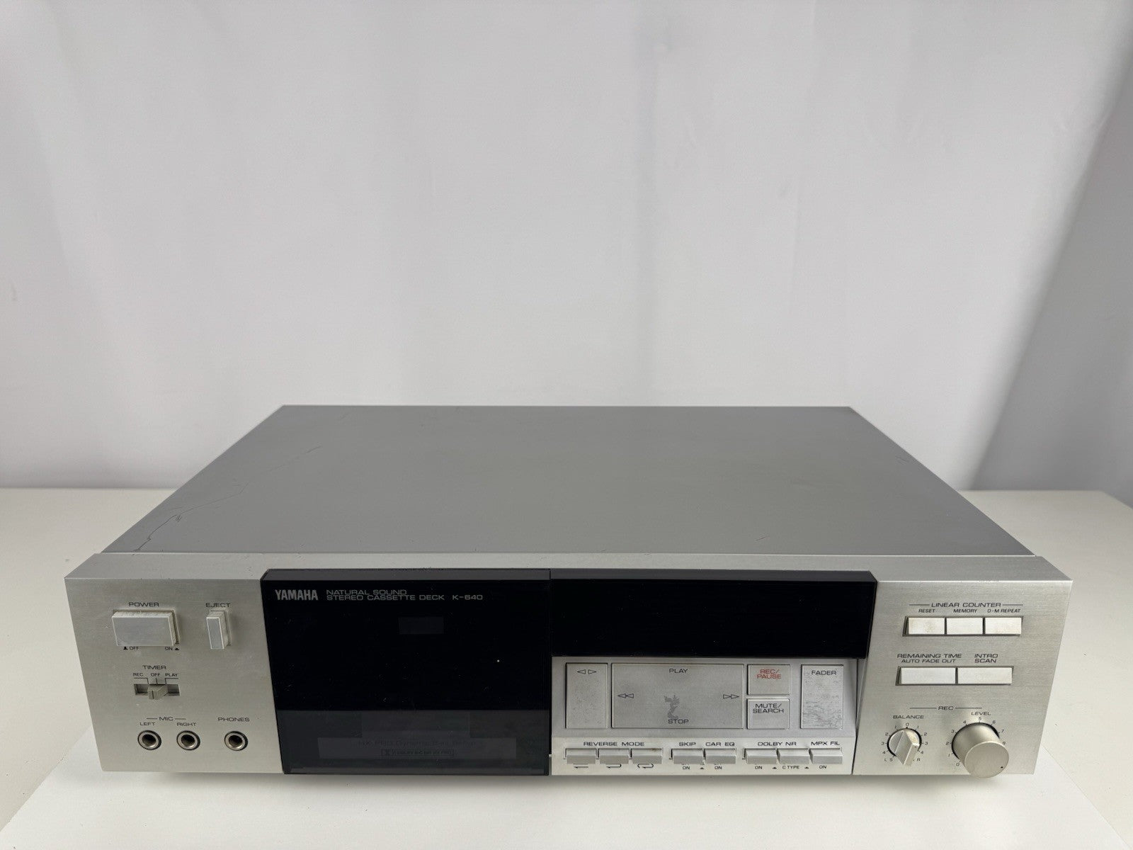Yamaha K-640 Kassettendeck Tape Deck Silber Silver
