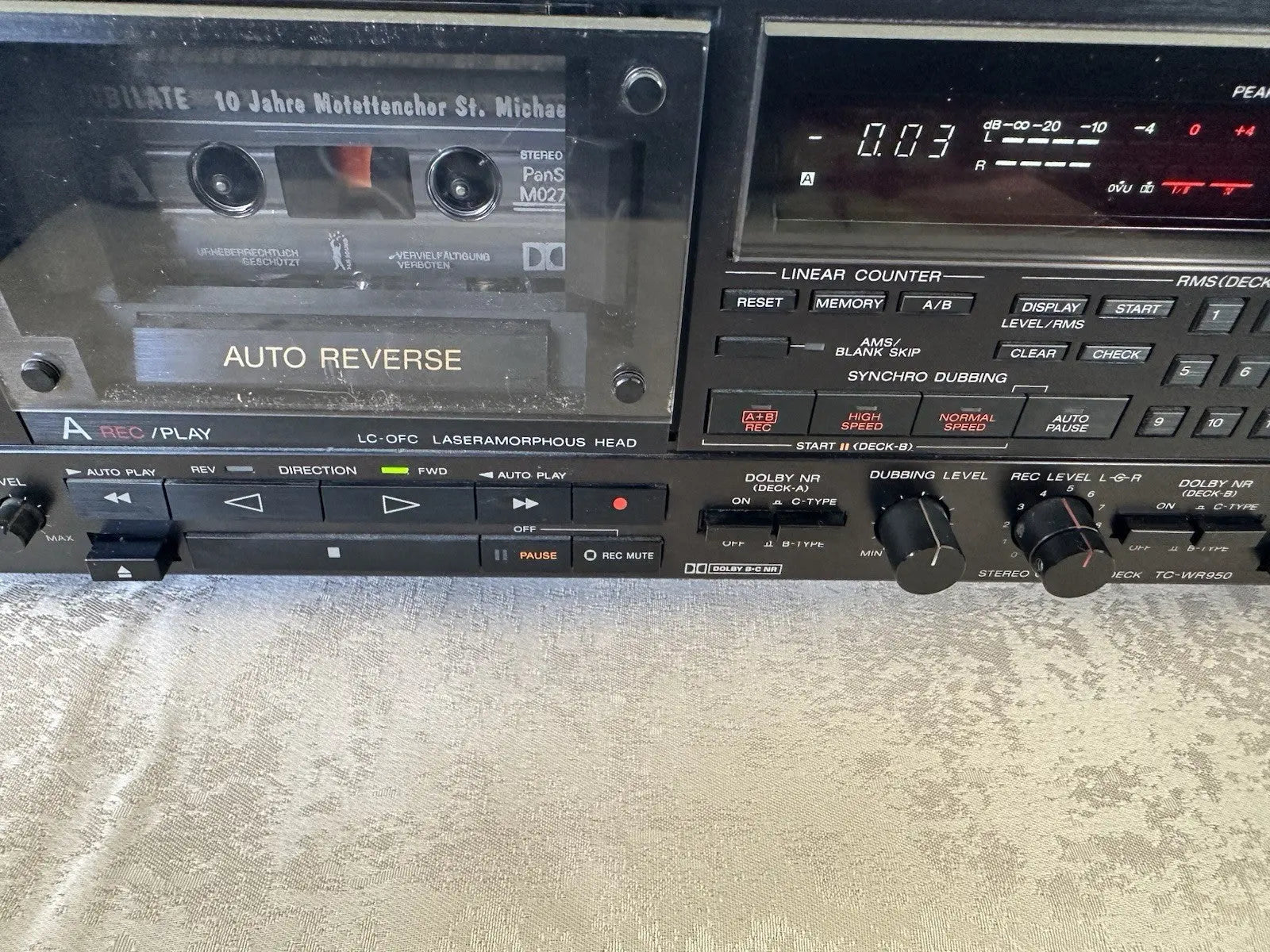 Sony TC-WR950 Kassetten Deck Tape Deck Auto Reverse Vintage Retro