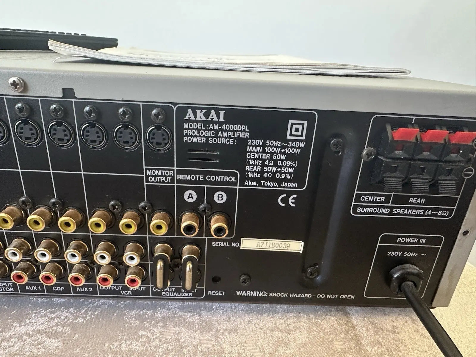 Akai AM-4000DPL  Silber AV Receiver Verstärker Surround Sound Mit FB Remote
