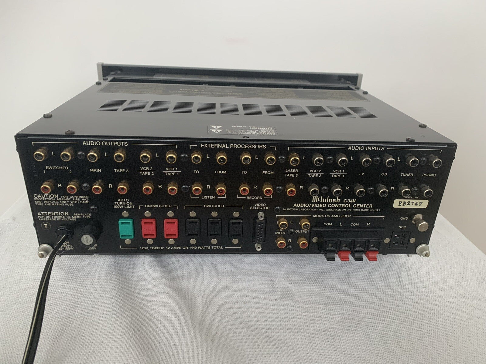 McIntosh C34V High End Vorverstärker Preamplifier Control Schwarz