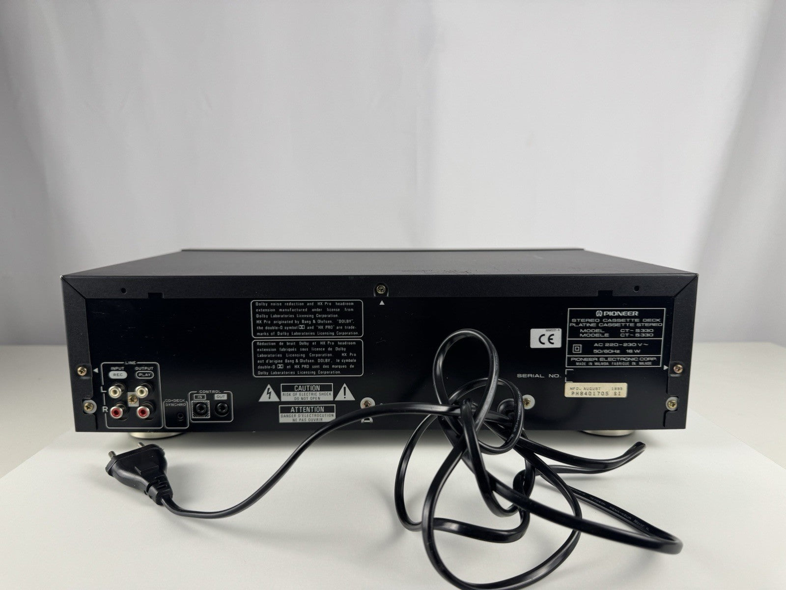 Pioneer CT-S330 Kassettendeck Tape Deck Schwarz Black Vintage Retro