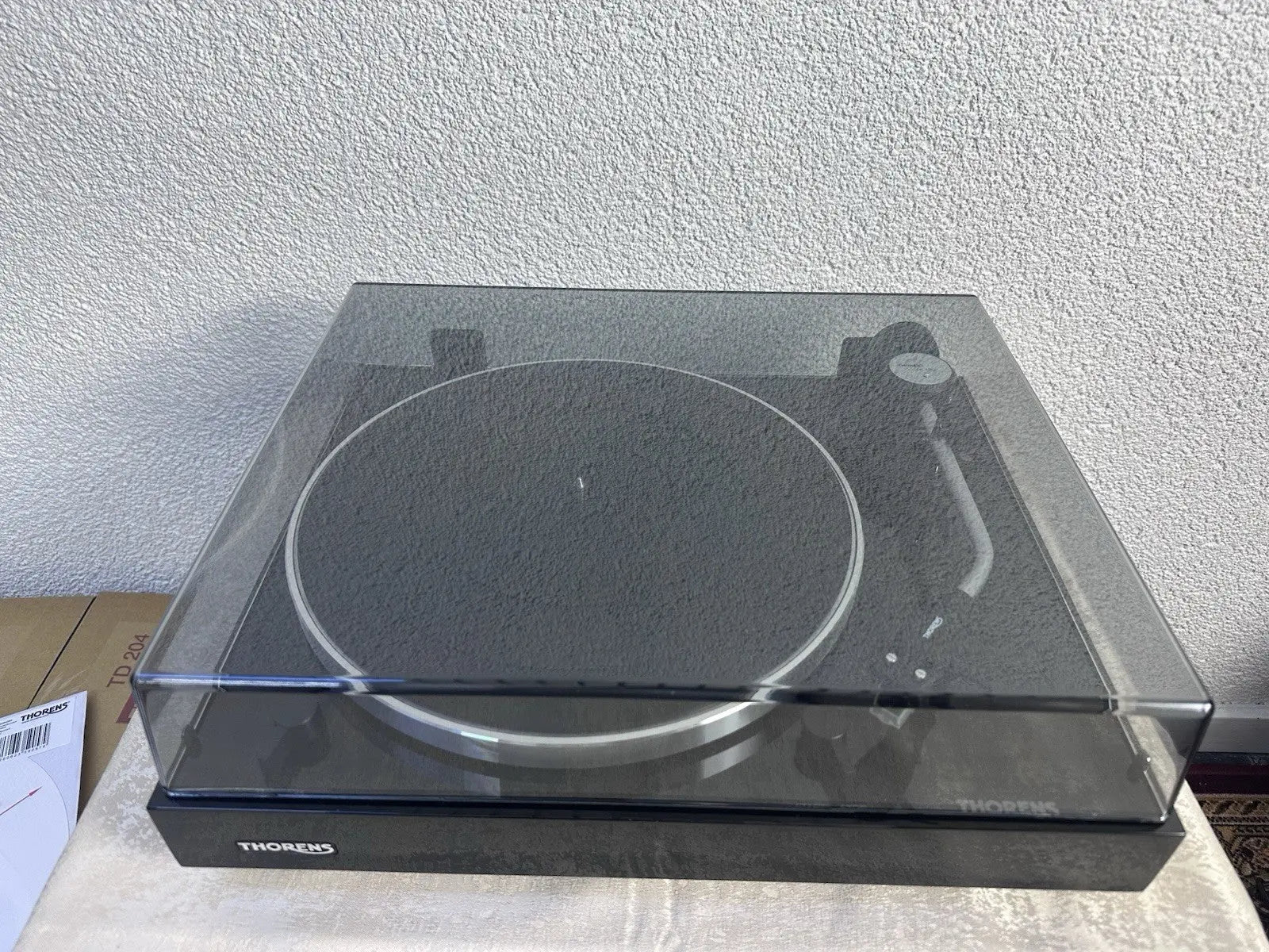 Thorens TD 204 Plattenspieler Record Player Mit Zubehör / OVP Schwarz Black