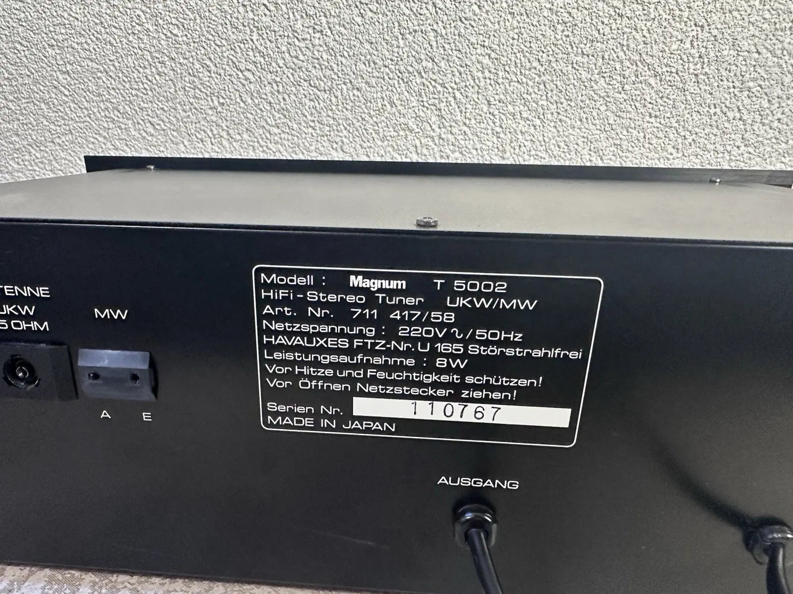 Magnum T 5002 Tuner Radio Schwarz Black Vintage Retro