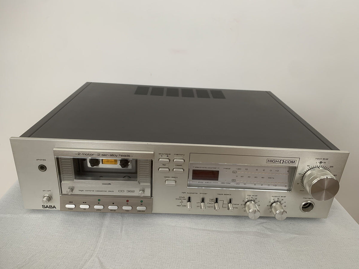 Saba CD 362 Kassettendeck Tape Deck Retro Vintage Silber