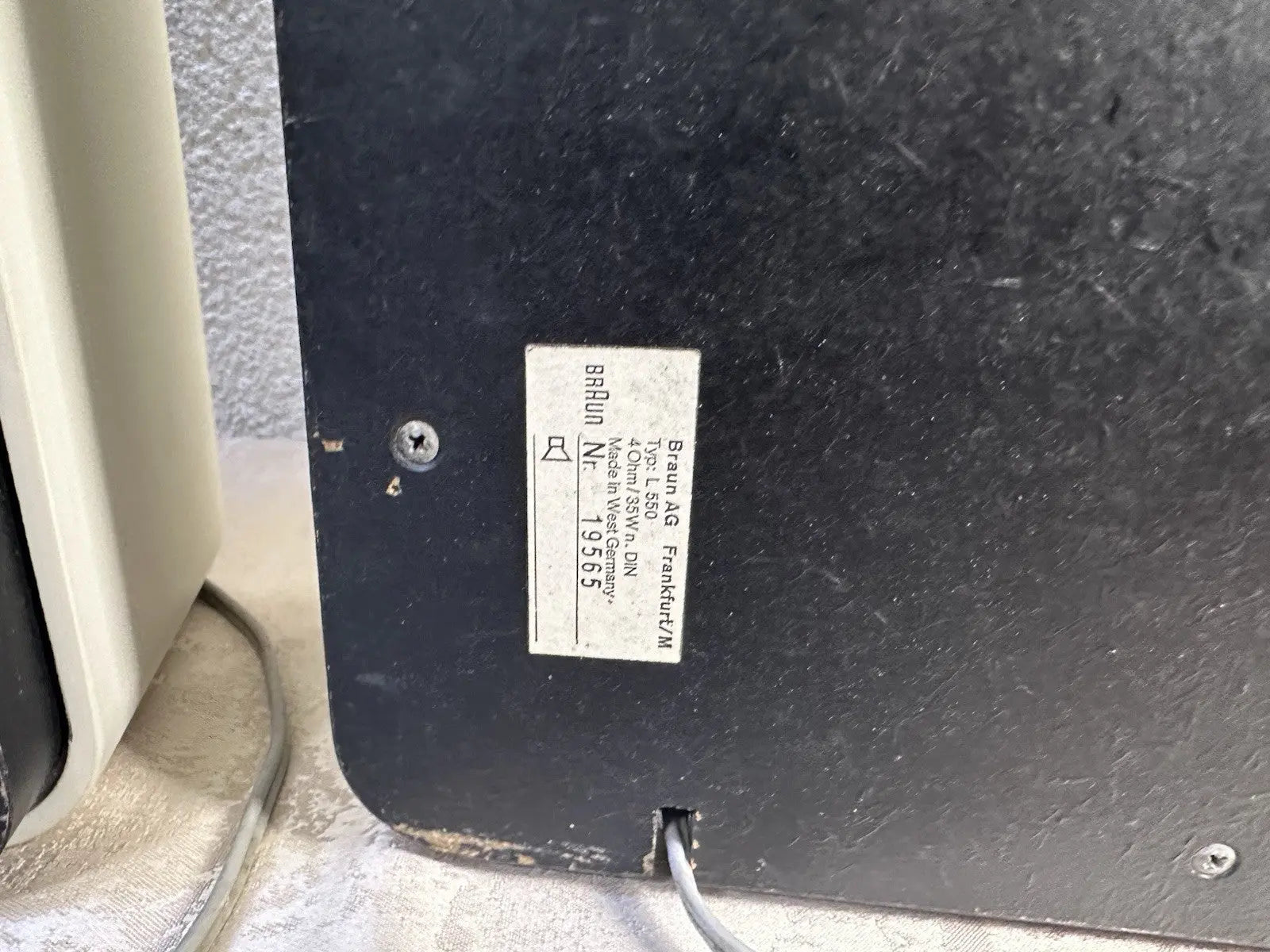 Braun L 550 Lautsprecher Speaker Dieter Rams Vintage Retro Weiß White