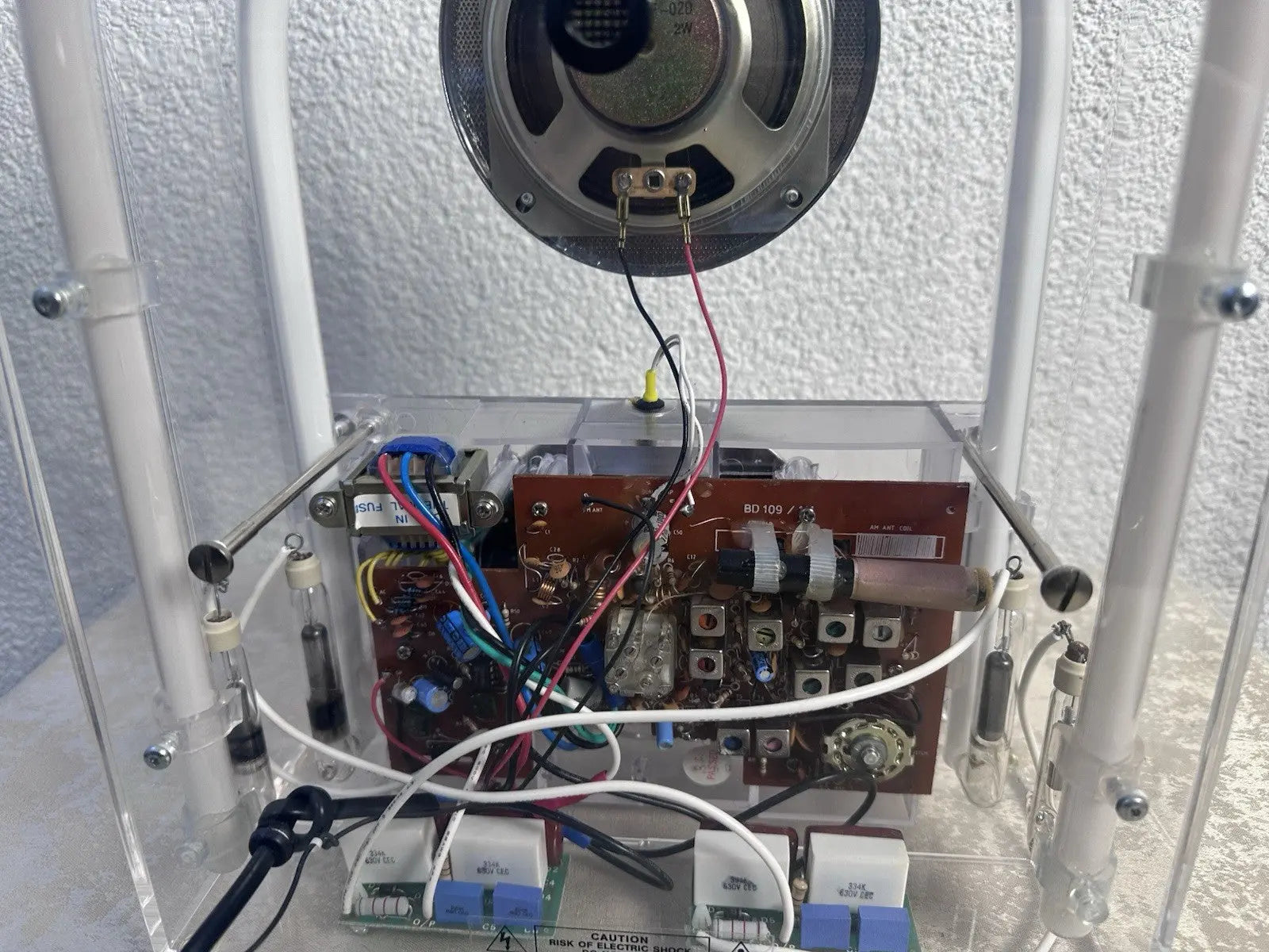 Dapy Neon Tuner Radio Vintage Retro Transparent Made In France