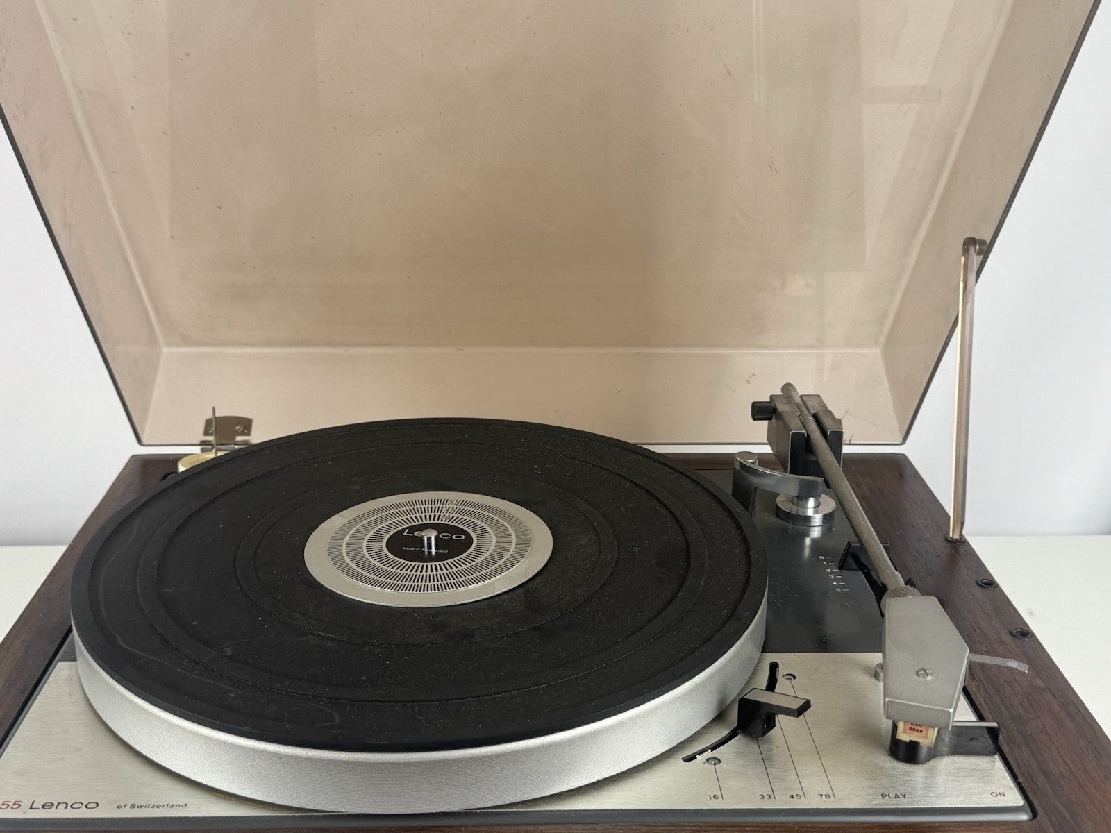 Lenco B55 Plattenspieler Record Player Vintage Retro Made In Switzerland