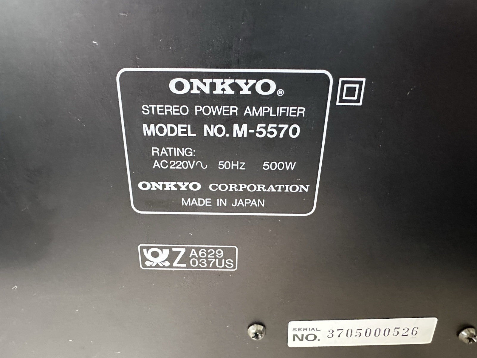 Onkyo M-5570 Endstufe Power Amplifier Vintage Retro Gewartet Serviced