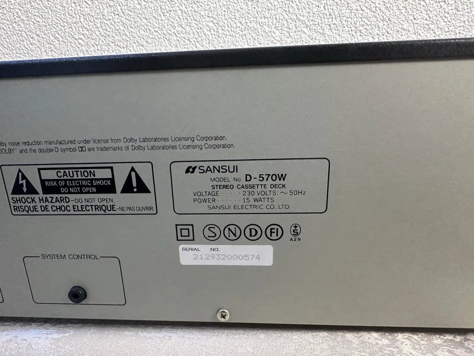 Sansui D-570W Kassettendeck Tape Deck Black Schwarz Vintage Retro