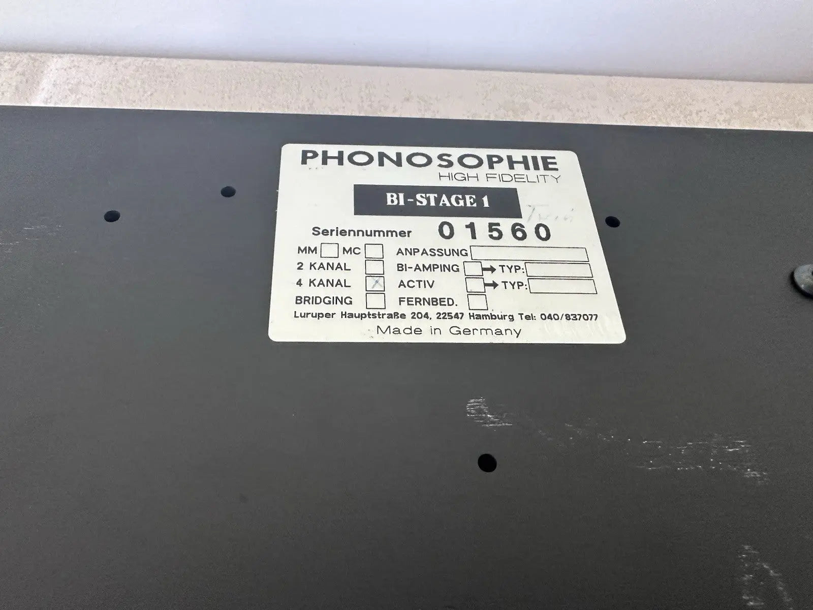 Phonosophie BI-Stage 1 High-End Power Amplifier Endstufe OVP L+R Kanal