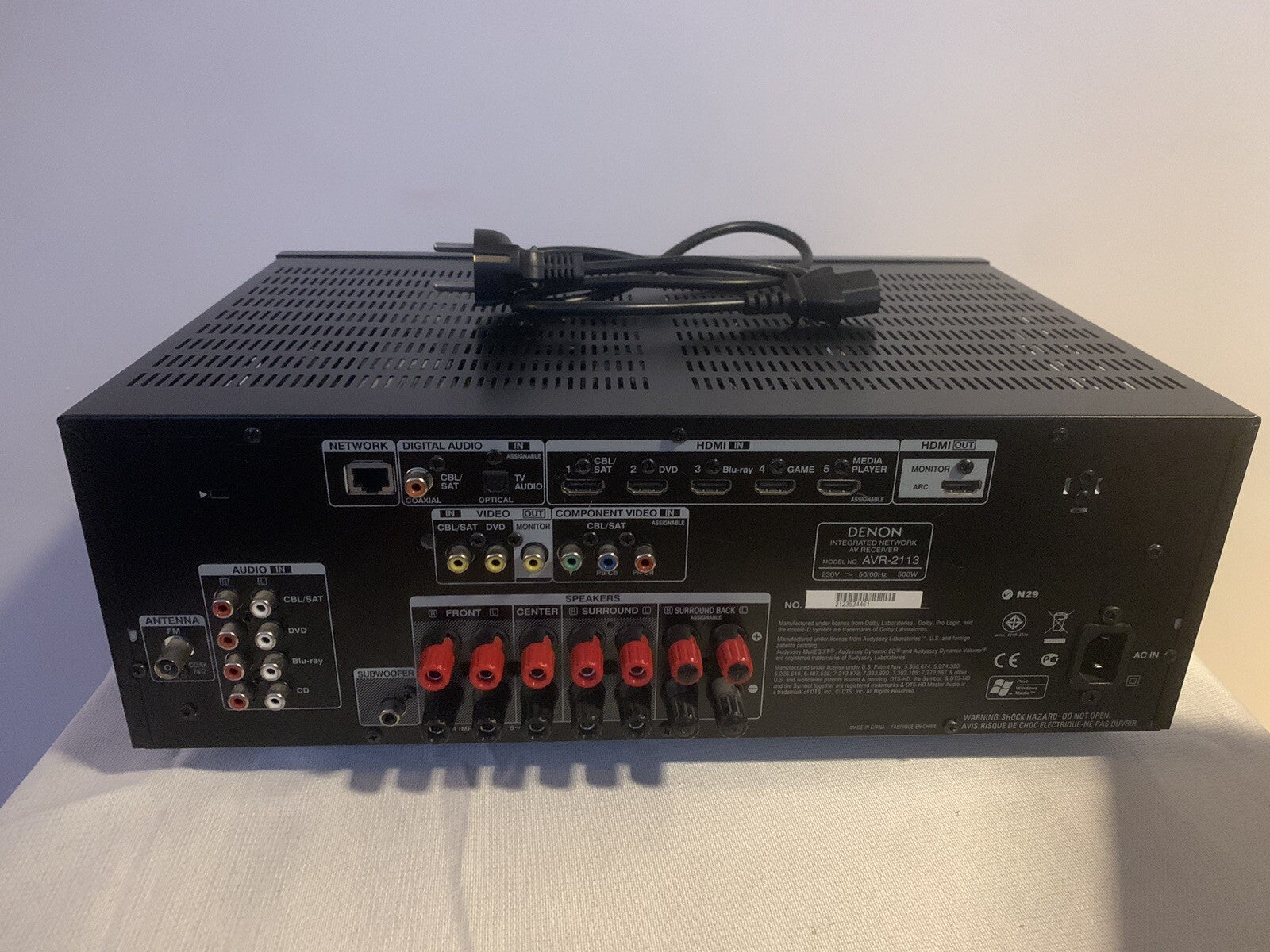 Denon AVR-2113 Verstärker AV Receiver Schwarz 
