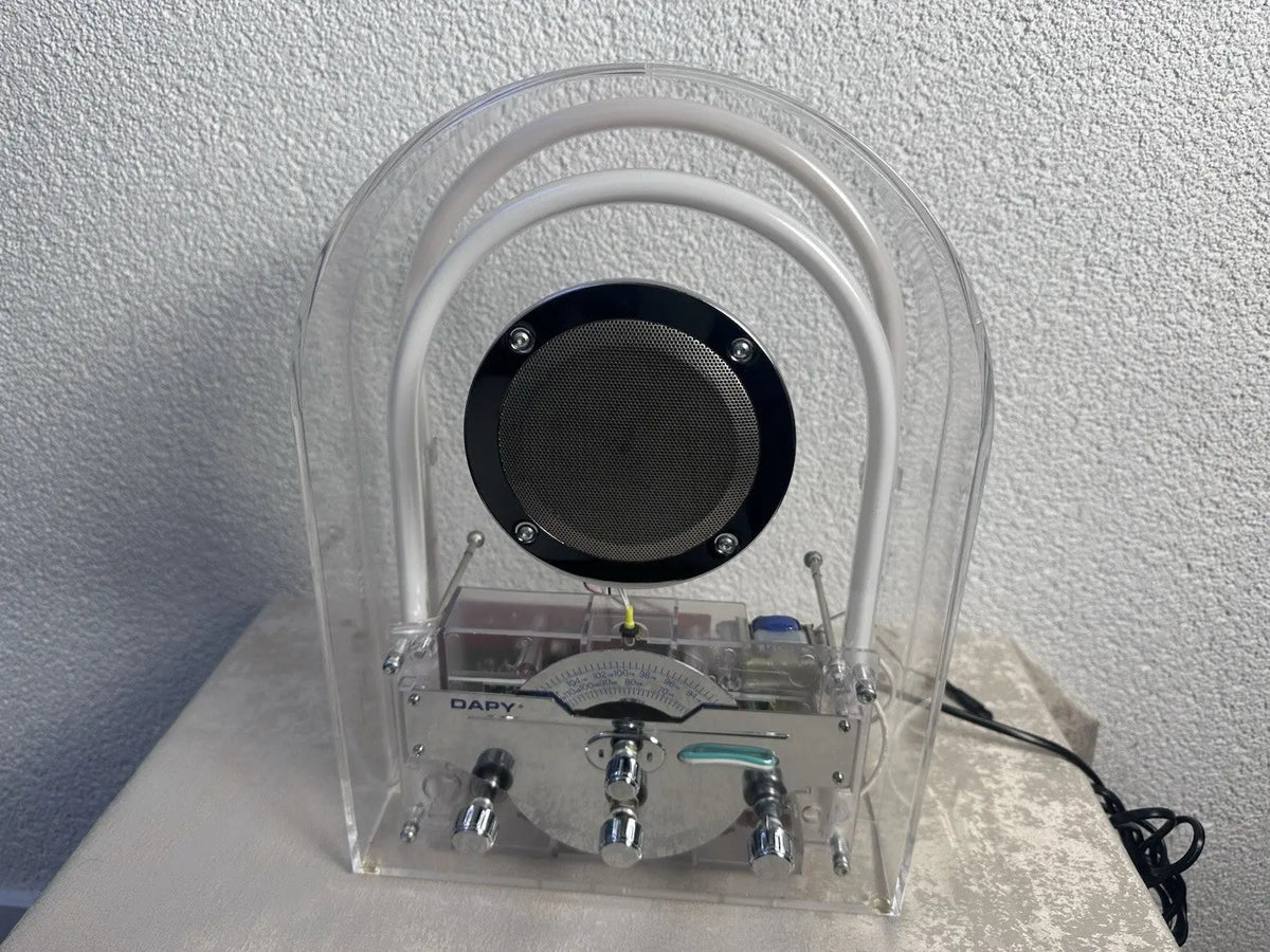 Dapy Neon Tuner Radio Vintage Retro Transparent Made In France
