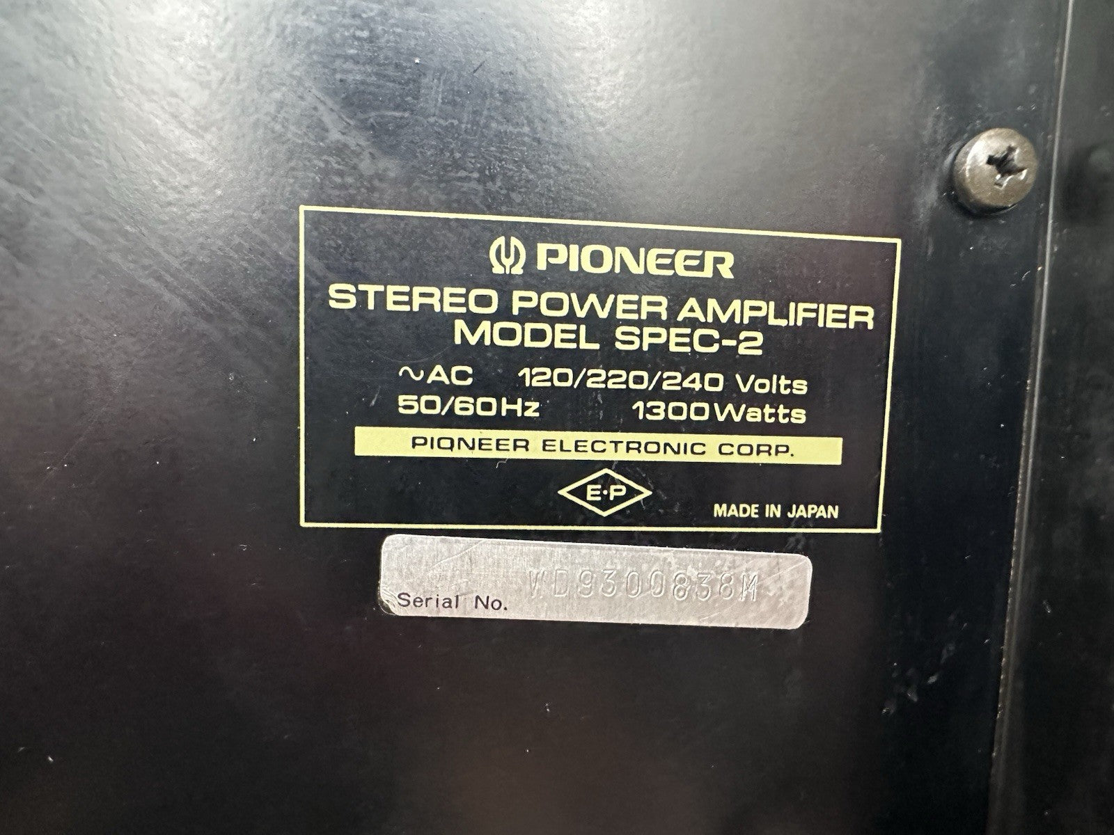 Pioneer Spec 2 Endstufe Power Amplifier Vintage Retro Nachgelötet Resoldered